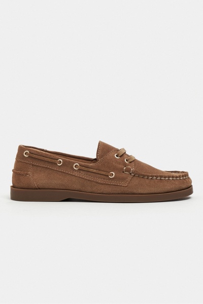 NİŞANTAŞI SHOES Maura Rome Beige Suede Lace Detail Women's Loafer Shoes