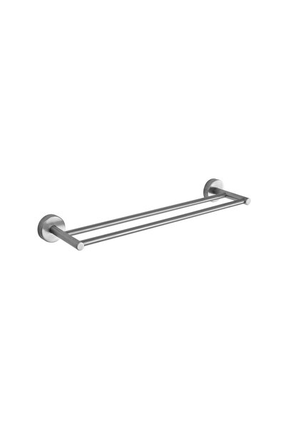 Karag Διπλή κρεμάστρα πετσετών UNO 1262 99 Σατινέ 60 εκ. (126299)