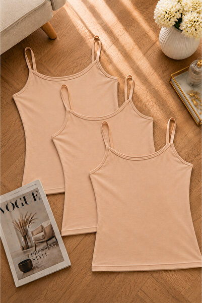 ROZELT Women's Bamboo Rope Strap Tank Top |   Soft Textured Breathable 3-Piec...