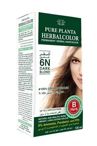 PURE PLANTA Pure Planta Permanent Herbal Hair Color N6 Dark Blonde 135ml