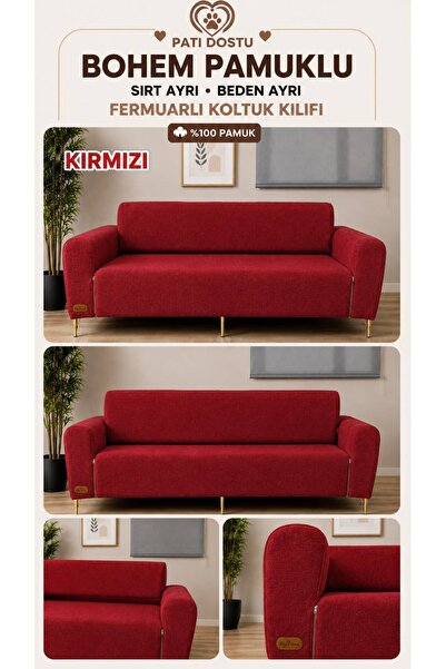 İLYEVTEKSTİLİ Luxury Cotton Bohemia Fabric - for Seat, Sofa Cover, Back Separ...
