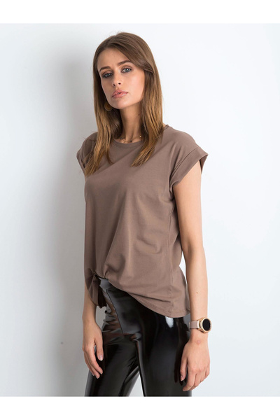Factory Price Γυναικείο T-Shirt σε καφέ χρώμα