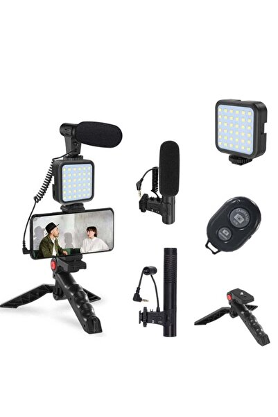 ELTRAZONE Tripod Holder, Video Kit, Table Tripod Phone Holder, Microphone LED...
