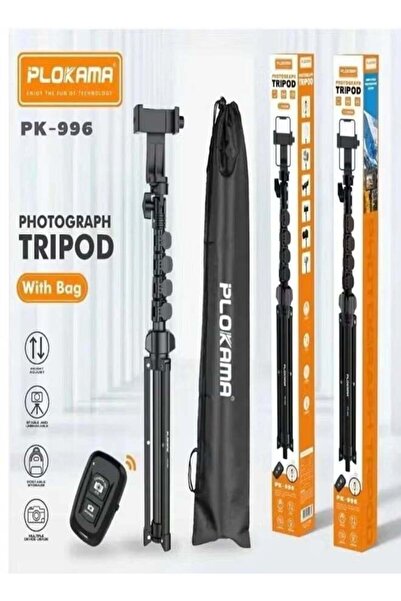 PLOKAMA PK-996 Photograph Tripod 170CM Stable and Unshakable, Height Adjust，M...