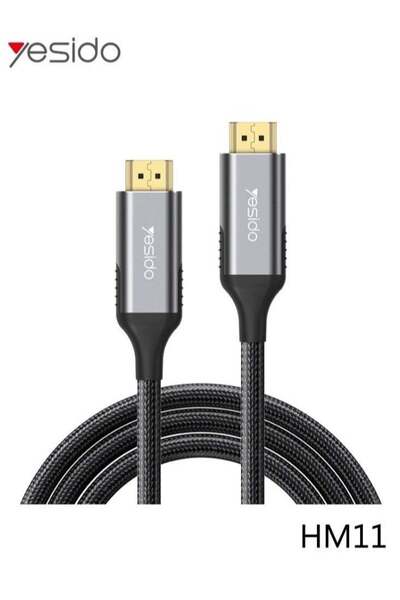 Yesido 1.8m HDMI Male to Male 8K UHD Extension Cable – High-Quality Black HDM...