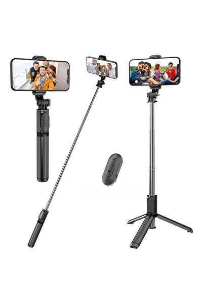 Generic Extendable Selfie Stick with Wireless Remote and Tripod Stand, Portab...
