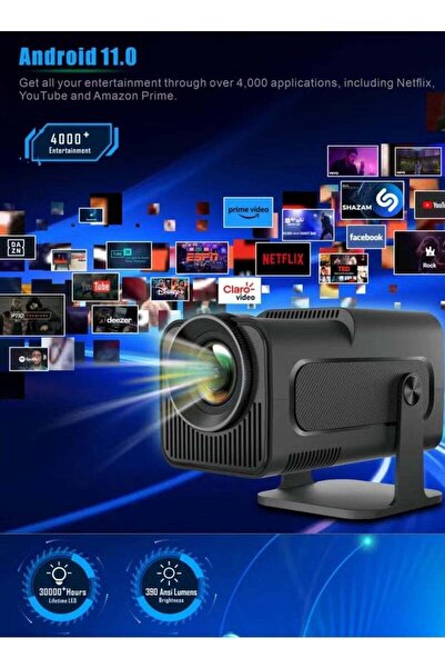 ELTRAZONE 390 ANSI Lumens HD Smart Projector with Android 11 – Portable Mini ...