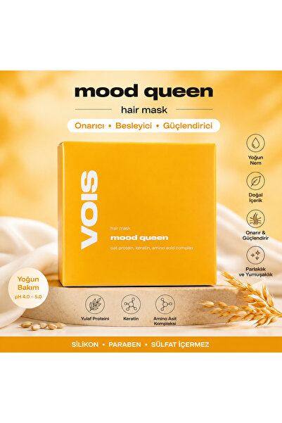 VOIS Mood Queen Saç Maskesi 350 ml – Yoğun Onarıcı Saç Bakım Maskesi