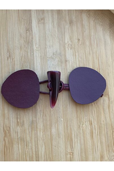 Lorin hobi Leather Buckle Set with Buttons 2 Pieces Bordo