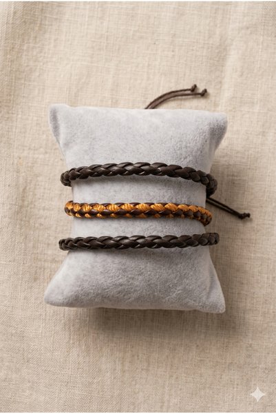 ZGNOVA Leather Bracelet Set of 3