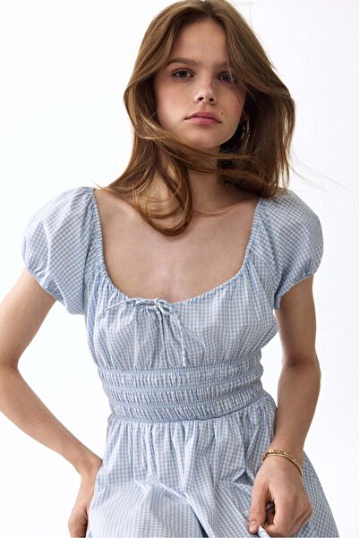 H&M Smocked-waist cotton dress