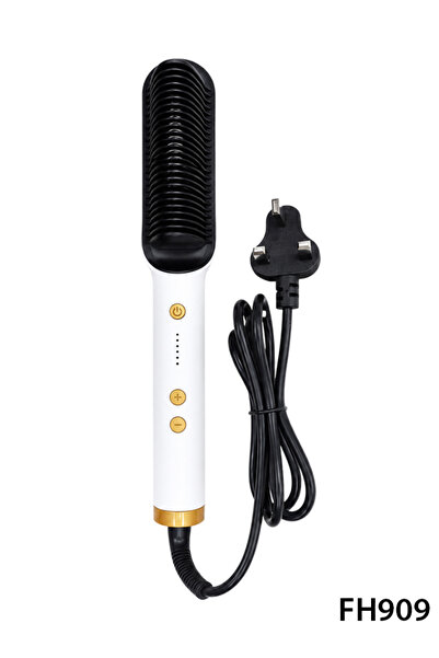 Generic FH909 Hair Straightener Comb Heated Brush Adjustable 130-200°C Anti-S...