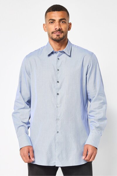 Thomas Pink Men Slim Fit Checkered Long Sleeves Dress Shirt, Multiclolor