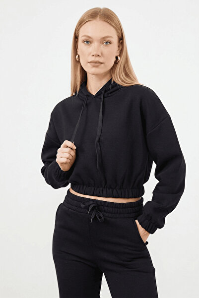 Fulla Moda 3 Thread Hooded Crop 2-Piece Set