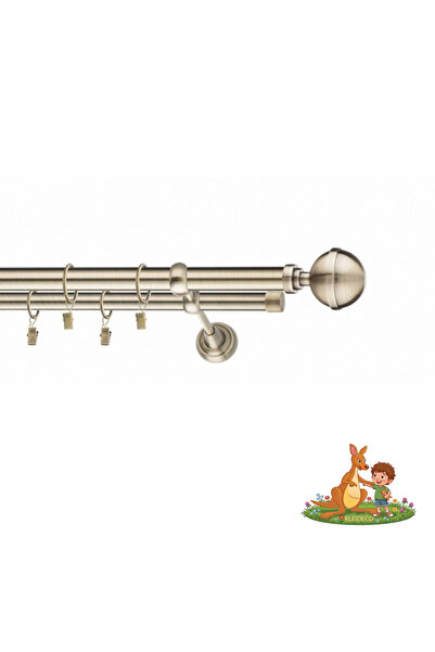 KLEIDECO Galerie dubla perdea Austria, Metal, Diametru 25/19mm, Capete Villac...