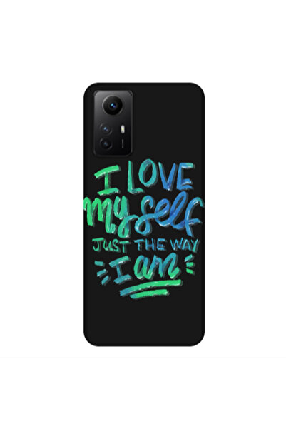 Other Xiaomi Redmi Note 12s I Love My self Black Colored Silicone TPU Θήκη