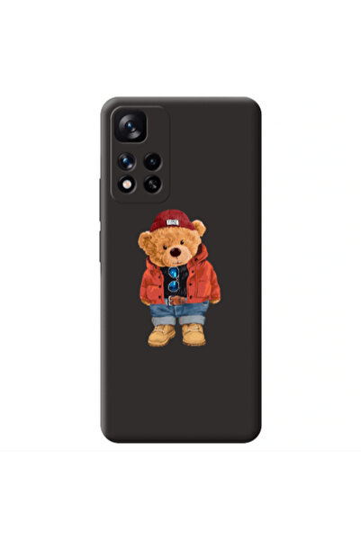 Other Xiaomi Redmi Note 11 Pro 5G Bear in a hat Black Colored Silicone TPU Θήκη