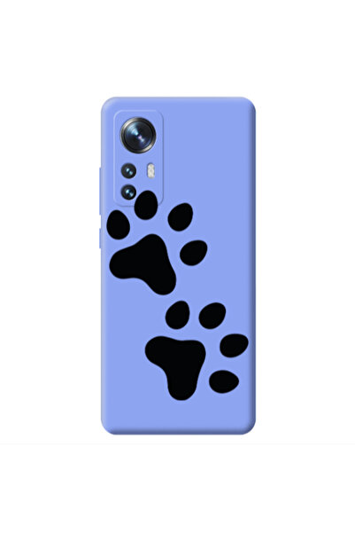 Other Xiaomi Mi 12 Paws Light Purple Colored Silicone TPU Θήκη