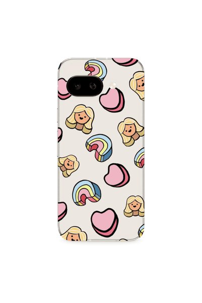 Other Google PIXEL 9A Girl rainbow and hearts Transparent Silicone TPU Θήκη