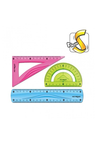 OEM Set geometrie 3 piese, 20 cm, silicon flexibil, diverse culori