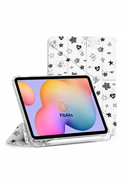 Fibaks iPad 11 A16 2025 10. Nesil 10.9 Kılıf Katlanır Kalem Bölmeli Yatay ve ...