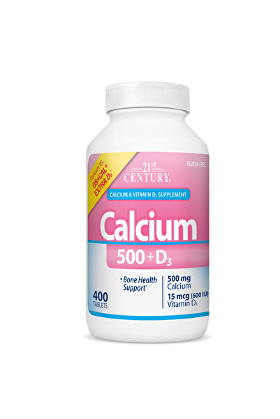 21st Century Calciu 500 + Extra D3, 90 Tablete