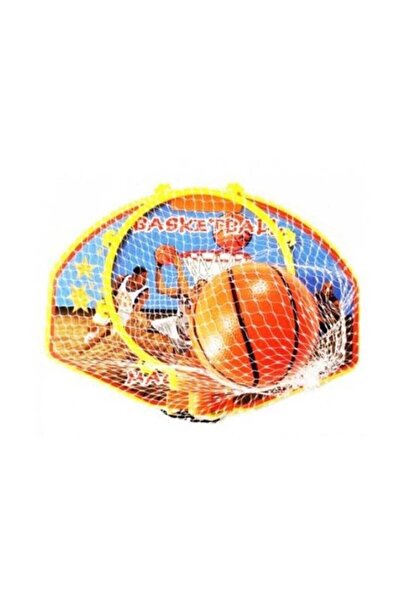 abnturk Oyuncak Ev Tipi Fileli Basketbol Potası ve Basket Topu Kapı Arkası As...