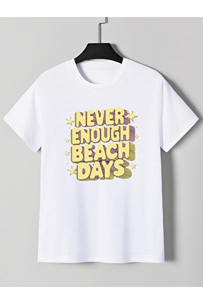 BASEPULSE تي شيرت رجالي بتصميم "Never Enough Days" - قميص صيفي كاجوال بأكمام ...