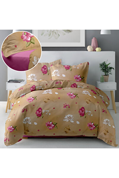 Dormisete Lenjerie pat Renforce 100% bumbac desen Anemona 02 Rosebloom pentru...