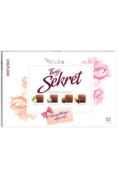 Mieszko Praline MIESZKO, 4 arome: alune, smantana, ciocolata, portocala, 215g