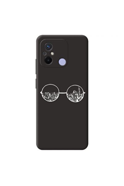 Other Xiaomi Redmi 12C Sunglasses Black Colored Silicone TPU Θήκη