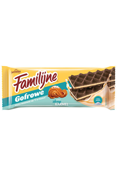 Familijne Wafle cu gust de caramel sarat, 140g