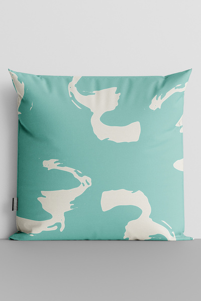 TicaretJet Mixed Shapes Double Sided Digital Printed Pillow Throw Pillow Cove...
