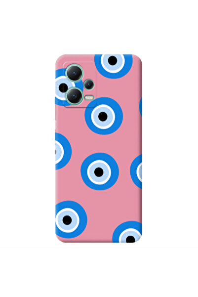 Other Xiaomi Redmi Note 12 Pro 5G Evil eyes beads Pink Colored Silicone TPU Θήκη