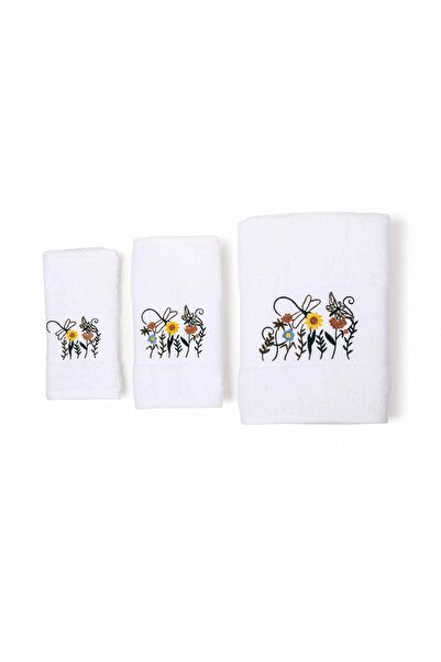 Orange Bed & Bath AVANTI | 100% Cotton Embroidered 3-Piece Towel Set
