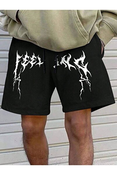 JANTIL MODA Black Unisex Shorts with Elastic Waistband ⚡