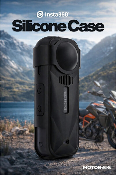 Motobros İnsta360 X5 Kamera Silikon Kılıf Lens İnsta360 X5 Kılıf Koruyucu Sil...