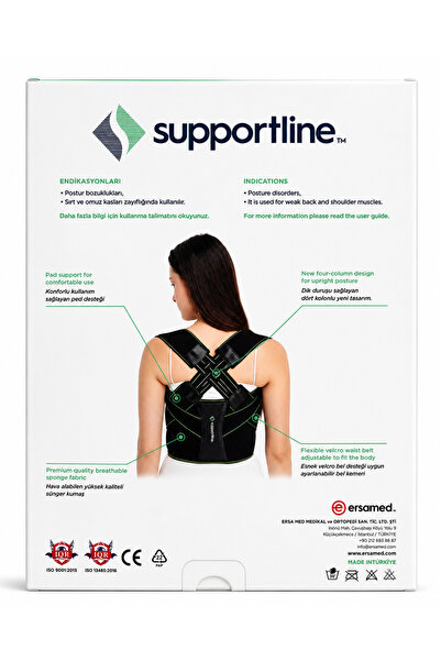 Supportline SL-163 Posturex Dik Duruş Korsesi One Size Postür Destekleyici Sı...