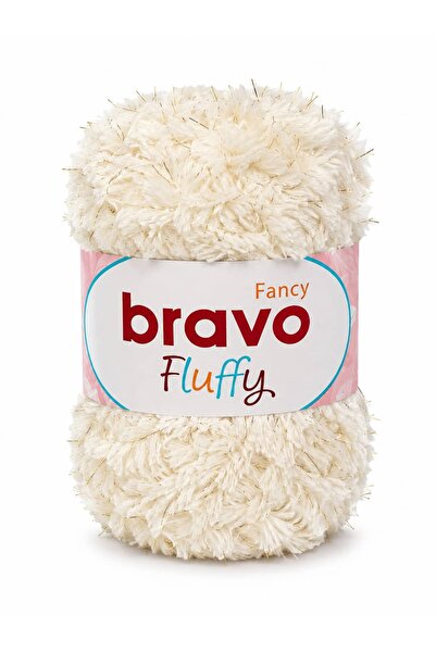 Bravo Fluffy Soft Plush Glitter Hand Knitting Yarn 100 Gr 100 Meters