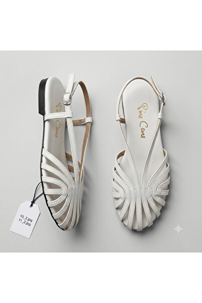 KİNDEP (Pine Cone) Casual Women's Sandals White