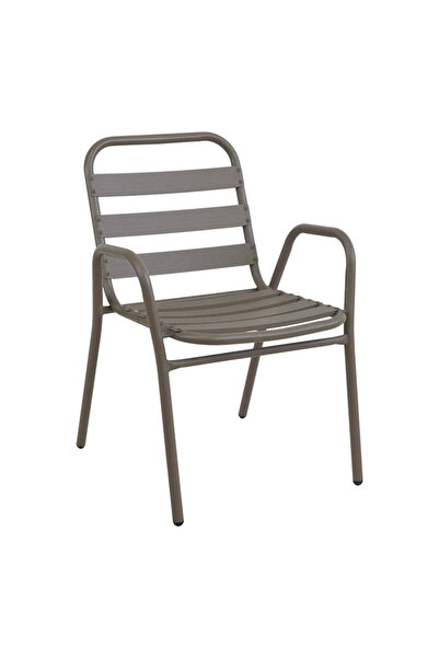 Adore Scaun exterior Sussie, metal si aluminiu, 45x62x76 cm - Bej