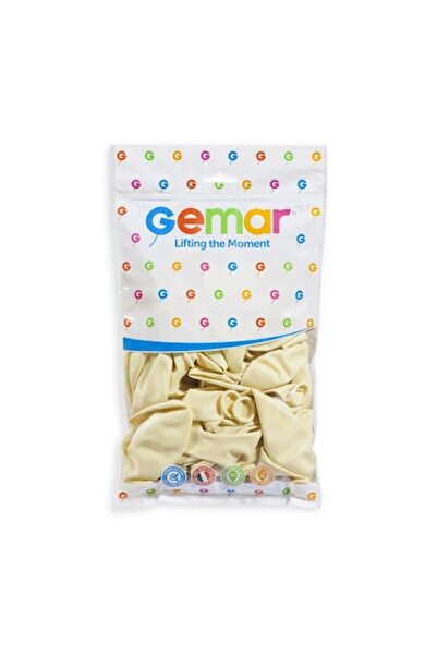 Gemar Set de 100 baloane din latex, G 120, Ivory