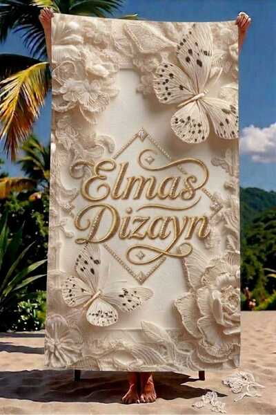 Elmas Dizayn Beach Sports Bath Towel Quick Dry Water Absorbent Sand Resistant...
