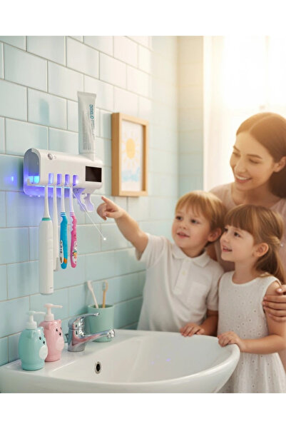 Epilons Automatic Toothpaste Squeezer Uv Toothbrush Holder
