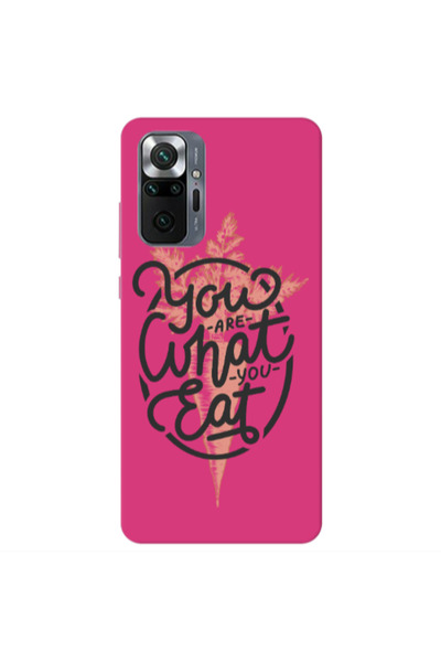 Other Xiaomi Redmi Note 10 Pro 4G You are What You Eat Fuchsia Colored Silico...