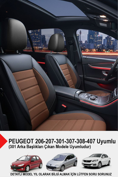 GM-DESIGN Speed Series Pique Fabric Car Seat Cover - (Peugeot 206-207-208-306...
