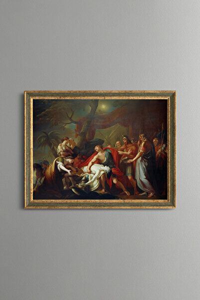 epiqart Aşil Crying over the Death of Patroclus - Vintage Patterned Painting ...