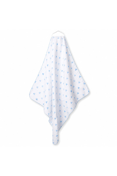 KÜÇÜK TERZİ 100% Cotton Muslin Baby Blanket with Teddy Bear Pattern, Double L...
