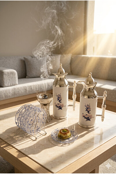 Generic Luxury Tea and Coffee Set with Serving Bowls and Incense Burner Elega...
