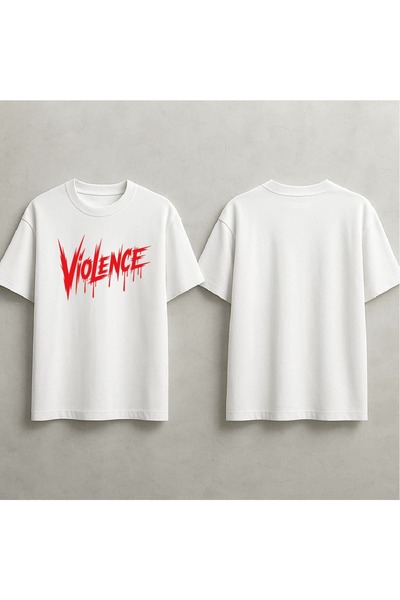 EFEVRA Violence Printed Oversized T-Shirt